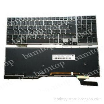 Backlight Russian Language Keyboard Fujitsu Lifebook E753 W